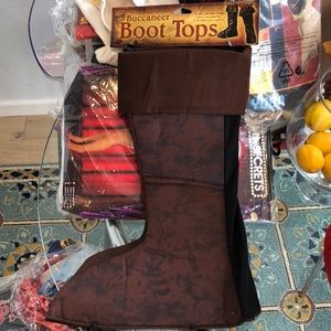 2 pirate boot tops - adult and child sizes
